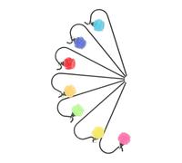 TOYANDONA 7Pcs Miniature Glow in the Dark Flower Picks with Iron Hooks - Micro Landscape Fairy Garden Ornament Set for Dollhouse and Moss Terrarium Decoration