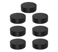 TOYANDONA 7pcs PU Ice Hockey Pucks: Round 7.5cm Pucks for Practicing Training Hockey Balls Sports Equipment for Boys Girls Teens & Adults Beginners