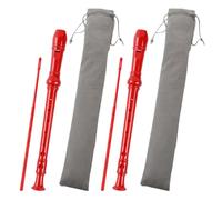 TOYANDONA 8-hole Soprano Recorder Includes Cleaning Rod and Fabric Pouch 2 Sets with German Fingering Made of Sturdy Abs with Comfortable Design for Beginners for School