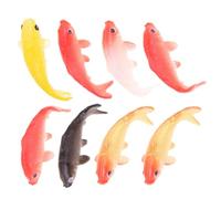 TOYANDONA 8 Mini Koi Fish Figures - Tiny Goldfish Models Made of Plastic for Micro Landscapes Artificial Fish Tank Decoration Miniature Aquarium Ornaments Mixed Style