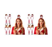 TOYANDONA 8 Pcs Christmas Headband Red Festive Deer Snowman Bear Santa