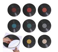 TOYANDONA 8 Pcs Records Wall Decor, 9" Vinyl Records Wall Decor Aesthetic Retro Vinyl Decals for Home Room Music Studio Party Decoration DIY Project