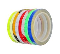 TOYANDONA 8 Rolls Bike Reflective Strip Tape Fluorescent Stickers for Night Safety High Visibility Luminous Decals for Mountain Bikes Helmets Vehicles Outdoor Warning