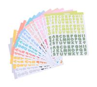 TOYANDONA 8 Sheets Candy Color Alphabet Stickers DIY Photo Album Decor Planner Diary Decorative Decals Lovely Self-Adhesive Letters for Scrapbooking Journals Notebooks