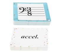TOYANDONA 80pcs Durable Musical Notation Learning Cards for Piano Violin Music Education Supplies for Home Schooling Travel