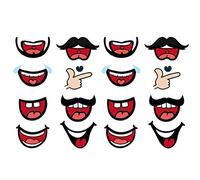 TOYANDONA 80pcs Face Mask Stickers Lips Shaped Stickers Smile Decals Self-Adhesive Removable Decorative Stickers Plastic for Party Home Use 7.48 X 6.10 in