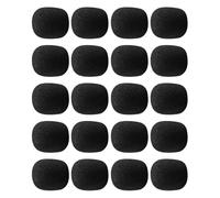 TOYANDONA 80pcs Microphone Headset Cover Headset Mic Cover Lapel Microphone Central Hole Foam Windscreen for Noise Reduction for Live Streaming Recording