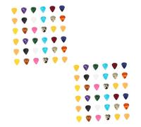 TOYANDONA 80pcs Mixed Color Abs Guitar Picks Set Plectrums for All Guitar Types Lightweight Easy to Carry Musical Instrument Accessories