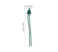 TOYANDONA 8pcs Adjustable Non-Slip Silicone Christmas Tree Ornament Hooks, Reusable Decorative Hanging Hooks for Christmas Decorations and Craft Projects, Green Cord Holders