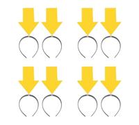 TOYANDONA 8pcs Arrow Headband - Funny Headbands with Arrowheads, Creative Symbol Novelty Item Headpiece, Costume Hairband for Birthday Carnival Easter Halloween Party (yellow)