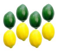 TOYANDONA 8pcs Artificial Decor Set, Realistic Fake and Lime Simulation Fruit Props for Home Kitchen Window Display Party Decoration