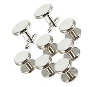 TOYANDONA 8pcs Cuff links set Men Round Shirt Cuff Links Set for French Style Shirt Cuff Studs Tuxedo Shirt Buttons Studs for Business