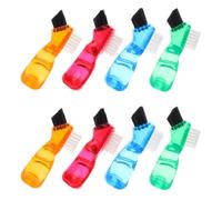 TOYANDONA 8pcs Denture Brush, Dual-Headed, Multi-Layered Bristle Toothbrush | Cleans Dentures and Acrylic Retainers, for Tight Spaces, Non-Slip Grip Handle, for Travel & Daily Use