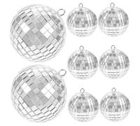 TOYANDONA 8pcs Disco Ball Hanging Decorative Mirror Balls Reflective Garden Party Decorations
