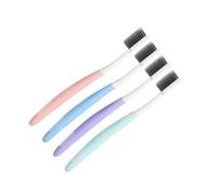 TOYANDONA 8pcs Eco-Friendly Bamboo Charcoal Nano Toothbrush with Soft Pp and Rubber Bristles, Ergonomic Design for Comfortable Oral Care, Manual Toothbrush for Adults at Home Random Color