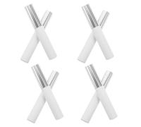 TOYANDONA 8pcs Empty Eyelash Bottles 10ml 0.3oz Refillable Lash Oil Tubes with Matte Silver Tube and Sleek White Plastic Design, Minimizes Liquid Evaporation, for Eyelash Travel Container