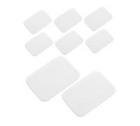 TOYANDONA 8pcs Extra Thin Rectangular Powder Puff Soft Pu Leather Makeup Applicator for Foundation Loose Powder Dual-use Precision Blender for Face Body Compatible with Nars Sample Refill
