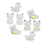 TOYANDONA 8pcs Glow in Dark Resin Frog Figurines Luminous Animal Crafts for Home Office Study Decor Romantic Ambient Desktop Ornaments Unique Resin Sculpture Collection
