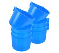TOYANDONA 8pcs Hanging Bird Cage Food Bowls for Small Animals and Birds, Lightweight Pe Plastic Feeding and Watering Bowls with Easy Removal, Suitable for Pet Care at Home, Blue