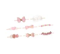 TOYANDONA 8pcs Infant Hair Bow Baby Hair Bow Headband Assorted Colors Pu Leather Combed Cotton Comfortable for Wearing Chic Lovely Costume Accessory Birthday New Year
