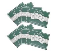 TOYANDONA 8pcs Mahjong Card Scoring Card Folding Score Keeper Rule Guide Reader for Mahjong Playing Family Parties Celebrations Green