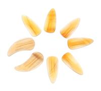 TOYANDONA 8pcs Medium Size Guzheng Finger Nail Covers with Double Grooves, Ox Horn Material Finger Protectors for Guzheng Playing and Performance Accessories