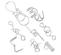 TOYANDONA 8pcs Metal Brain Teaser Puzzle Educational Unlocking for Adults Ancient Style Iq Challenge Games to Enhance Concentration and Problem-solving Skills