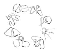 TOYANDONA 8pcs Metal Brain Teaser Puzzles for Adults and Ancient Chinese Style Iq Challenge Unlocking Rings for Problem Solving and Critical Thinking Training