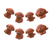 TOYANDONA 8pcs Mini Resin Puppy Figurines Cute Realistic Dog Sculptures for Desktop Decor Office Garden Craft Collectible