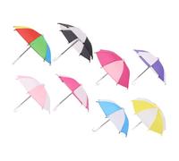TOYANDONA 8Pcs Mini Umbrella Decor Adorable Doll Umbrellas for DIY Crafting Graduation Safe Cloth Material Stylish Photo Props