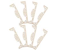 TOYANDONA 8pcs Mini Wood Onlays Dollhouse Room Divider Screens Sturdy Hollow Wood Panels for Dollhouse Furniture Easy Assembly Chinese Style Beige Privacy Screen Decor for Bedroom Model