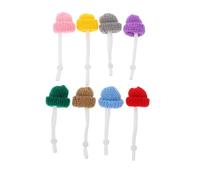 TOYANDONA 8pcs Mini Woolen Yarn Hats Adjustable Lightweight Crawl Pet Decoration for Dress up Your Reptile on The Festivals Suitable for Snakes and Reptiles Assorted style