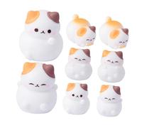 TOYANDONA 8pcs Miniature Calico Cat Figurines Models for DIY Fairy Garden Dollhouse Decor Versatile Micro Landscape Accessories for Terrariums and Creative Craft Projects