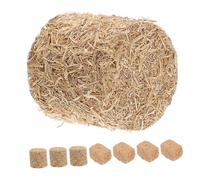 TOYANDONA 8pcs Miniature Farm Haystack Models and Cube Stackable Hay Bales for DIY Crafts Realistic Dollhouse Decor with Detailed Design Rustic Fake Straw for Creative Scenes