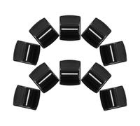 TOYANDONA 8pcs Mixer Slider Fader Knobs Black 4mm Hole Pitch Straight Slide Potentiometer Caps for Dj Console Mixer Panel Replacement