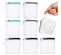 TOYANDONA 8pcs Multifunctional Mini Laundry Mesh Bags for Delicates, Thickened Polyester Wash Bags with Zipper, Suitable for Underwear and Washing in Washing Machines Random Color