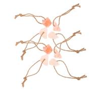 TOYANDONA 8pcs Natural Pink Salt Lick Blocks with Hanging Rope for Horses Cattle Deer Goats Sheep Each Mineral Rich Livestock Chew Treats for Coat Shine and Vitality Boost