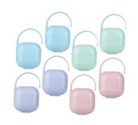 TOYANDONA 8pcs Pacifier Storage Box Set for Travel with Handle, Pp Material, Easy to Clean Reusable Pacifier Holder for Small Baby Accessories, Baby Care Essential to Carry in Diaper Bag