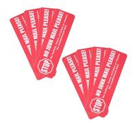 TOYANDONA 8pcs Peel and Stick No Junk Mail Stickers for Mailbox Warning, Self Adhesive No Printed Flyers Decals, Residential and Commercial Mailbox Warning Signs