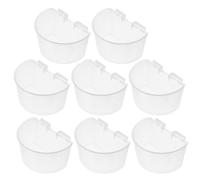 TOYANDONA 8pcs Plastic Feeding Bowls for Pigeon and Chicken Cage Hanging Feeders Lightweight Multifunctional Bird Cage Water Cups for Feeding