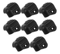 TOYANDONA 8pcs Plastic Speaker Corner Guards Wear Resistant Bumper Protectors for Amplifier Chassis Cabinet Edges Black for Transport Rehearsals