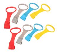 TOYANDONA 8pcs Pull Up Rings for Playpen with Detachable Buckle Standing Walking Training Handles Sensory Stimulating Walking Equipment Safe Grip Support for Early Standing Development