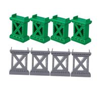 TOYANDONA 8pcs Railway Train Bridge Pier Accessories Sturdy Plastic Train Bridge Pier Toy Compatible with Most Tracks Delicate and Compact for Scene Setting and Architectural Models
