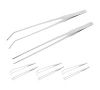 TOYANDONA 8pcs Reptile Feeding Tongs: Stainless Steel Tweezers For Gecko Lizard Snake Bearded Dragon - Fish Tank Plant Tools - Aquarium Waterweed Tweezers