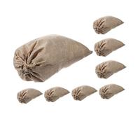 TOYANDONA 8pcs Reusable Burlap Root Vegetable Storage Bags with Drawstring Closure Breathable Jute Pouches for Kitchen Organization Multipurpose Vegetable Holders