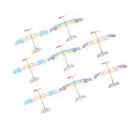 TOYANDONA 8pcs Rubber Band Powered Airplane Model Small Simple Outdoor Glider Planes for Educational Stem for Physics Learning and Parent Interaction Lightweight Travel Friendly Flying