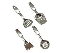 TOYANDONA 8pcs Scale Dollhouse Accessories Tiny Kitchen Utensils for Mini House Decoration Wear Resistant Cooking Tools for Hands Play