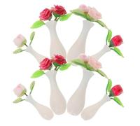 TOYANDONA 8pcs Scale Tiny Fake Flower Vase for Dollhouse Garden Decor and Micro Landscape Accessories