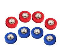 TOYANDONA 8pcs Tabletop Shuffleboard Rolling Beads Steel Plastic Family Game Accessories with Red Colors for Indoor Party Fun