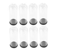 TOYANDONA 8Pcs Transparent Tennis Ball Canister with Secure Black Lid PVC Storage Container for Indoor Practice and Outdoor Games Multipurpose Organizer for Tennis Players and Enthusiasts
